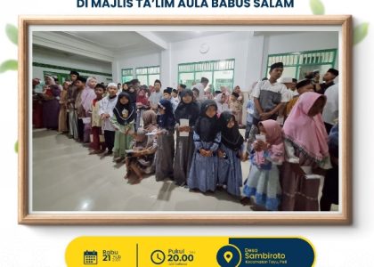 ULAZ MKU Fastabiq Turut Serta dalam Santunan Yatim di Majlis Ta'lim Aula Babus Salam Tayu