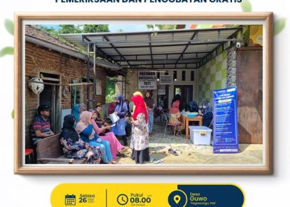 Pemeriksaan dan Pengobatan Gratis di Desa Guwo