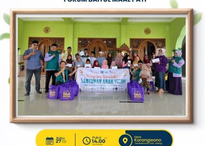 Program Ramadhan, Forum Baitul Maal Pati adakan Santunan Anak Yatim
