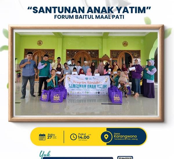 Program Ramadhan, Forum Baitul Maal Pati adakan Santunan Anak Yatim
