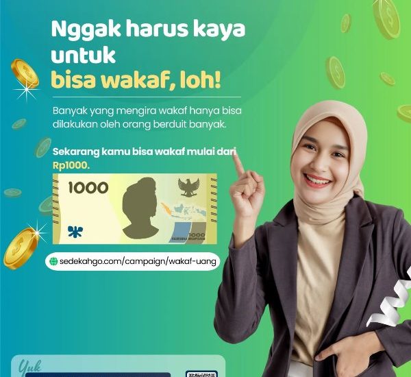 Nggak harus kaya untuk bisa wakaf, loh!